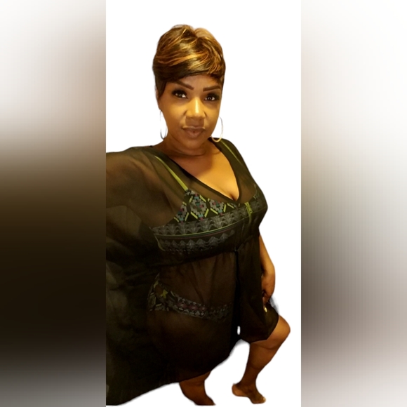 Just Class Swimsuit Cover-Ups w/ Tie Waist and Tassels Set of 2 - Picture 6 of 10